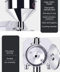 Powerful 1500W Electric Grain Mill High Speed Stainless Steel Grinder For Grains Herbs Maize And Spices, Adjustable 50 To 300 Mesh