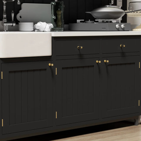 10 Pack Black And Gold Cabinet Knobs For Kitchen Cabinets Dressers And Drawers With Arch Bow Design Matte Black Finish