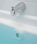 Adjustable Overflow Drain Cover For Deeper Baths Up To 4.5 Inches, Fits All Drain Types, Silicone White Tub Upgrade Accessory