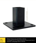 Heavy Duty Steel Fence Base Flange Kit For 2 Inch Square Posts Complete Set With Base Interlocking Cover Built To Last
