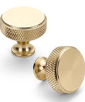Kickass 10 Pack Gold Knurled Cabinet Knobs With Brushed Gold Finish Heavy Duty Drawer Pulls For Kitchen Cabinets And Dressers Super Slick Premium Hardware Collection, gold cabinet knobs with knurled design.