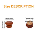 Size description of No Fuss Small Wood Drawer Pulls And Cabinet Knobs 10 Pack Straight Up Quality Hardware with measurements.