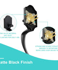 Double Front Door Handle Set With Knobs Matte Black Finish Keyed Handle And Dummy Front Door Lock shown with secure structure components