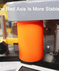 Close-up of the red axis on Double Glue Pro Grade Edge Bander for Woodworking, Portable Curve and Straight Edge Banding Tool.
