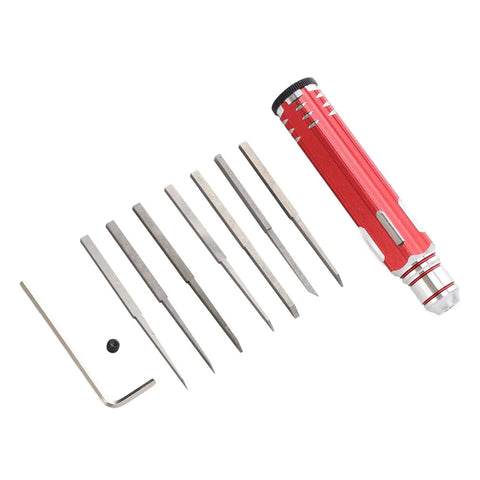 Straight Up Reliable Tungsten Steel Model Scriber With Seven Ultra Fine Blades For Slick Line Cutting Scale Kits Bonsai Trimming And Hella Detailed Hobby Crafts, red scriber with seven blades