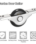 5 Pack Screen Door Rollers Set With 30Mm Nylon Wheels For Sliding Doors And Windows Replacement Patio Garage Screen Doors Durable Iron And Nylon Construction Black Finish Ideal For Wardrobes Cabinets And Other Sliding Door Applications, side view