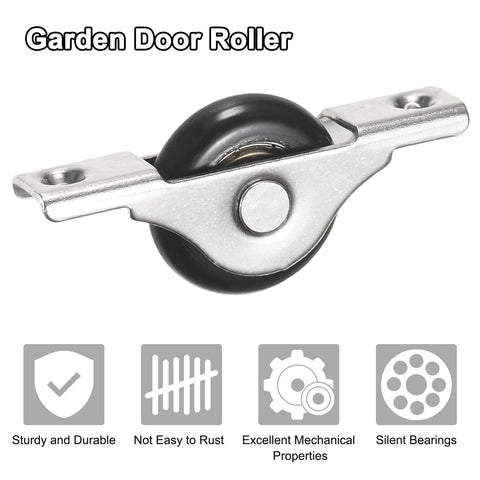 5 Pack Screen Door Rollers Set With 30Mm Nylon Wheels For Sliding Doors And Windows Replacement Patio Garage Screen Doors Durable Iron And Nylon Construction Black Finish Ideal For Wardrobes Cabinets And Other Sliding Door Applications, side view
