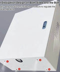 Heavy Duty Outdoor Electric Vehicle Charger Enclosure Rugged Cold Rolled Steel Weather Lock Box With Key Security Protection Case For Level 2 Charging Station Plug Guard showing heat dissipation vents.