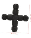 Waterproof Cable Gland Connector Kit for outdoor use with strain relief joint, durable brass nickel-plated glands in cross shape