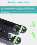 Universal Zinc Alloy Door Hinges Hydraulically Adjustable Three Way with anti-pinch rubber block for installation support.