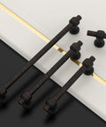 Oil Rubbed Bronze Kitchen Cabinet Knobs Set, 10 Pack For Cabinets And Dresser Drawers, Zinc Hardware Upgrade, Durable Zinc Alloy, Easy Install, Smooth Operation, Classic Look, shown on white drawer
