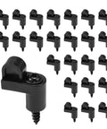 Level up home security with Rock Solid Stormproof Retainers and Matching Alloy Screws. Lock Window Screens Tight against Harsh Weather. Heavy Duty Weather Nylon Frame Clips for Standard Size Storm Panel Reinforcement. Complete 24 Piece Kit, black nylon clips with screws.