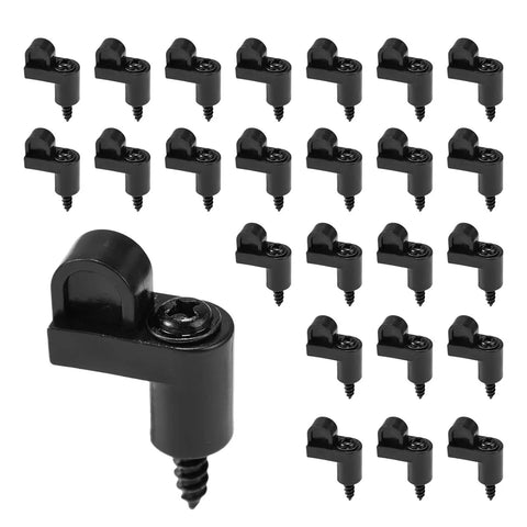 Level up home security with Rock Solid Stormproof Retainers and Matching Alloy Screws. Lock Window Screens Tight against Harsh Weather. Heavy Duty Weather Nylon Frame Clips for Standard Size Storm Panel Reinforcement. Complete 24 Piece Kit, black nylon clips with screws.