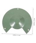 Angle Grinder Shield Guards 1 Pair Easy Install Protective Safety Covers For Grinding Machines Durable Iron Guard For Workshop Use Boss Level Safety Accessories For Safer DIY Projects shown in green with dimensions 6.69 in / 17 cm.
