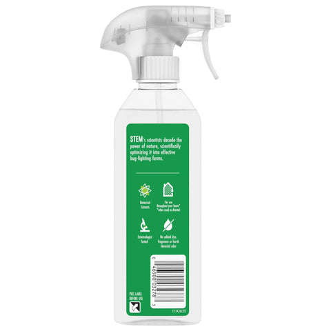 Nuke Your Dang Yard Bugs With This Plant Based Bug Spray That Squashes Ants Roaches And Flies Fast Dog Friendly Home Defense Formula Botanical Blend Entomologist Tested 12 Oz Bottle, back view showing spray nozzle and label details.