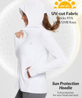 Women's UPF 50 Plus Sun Protection Hoodie Jacket For Hiking And All Day Outdoor Adventures Lightweight Long Sleeve With Hood