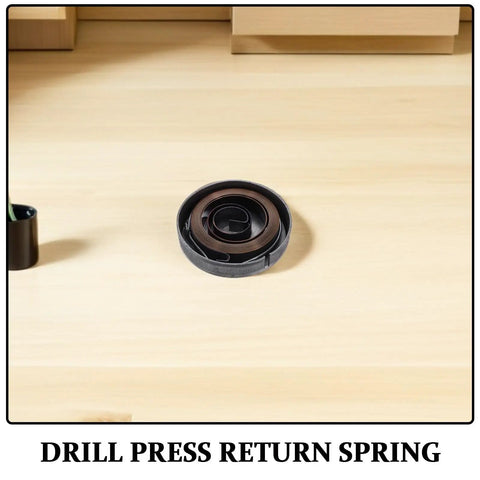 Universal Drill Press Return Spring Kit For Precise Drilling, Steel Quill Spring With Reliable Tension And Shock Absorption, Replacement Coil For Bench Drills And Industrial Drill Presses, DIYers And Pros, coiled steel spring in round housing