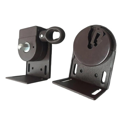 Exterior Sun Shade Mounting Brackets Replacement Kit For Cordless Crank Outdoor Shades Easy DIY Installation For Curtain Accessories Backyard Deck Brown Finish No Fuss Bracket Set