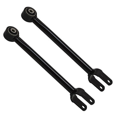 10 PC Rear Control Arms Kit For Chrysler 300 Dodge Charger Challenger Magnum showing two upper control arms in black steel.