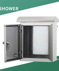 IP67 Waterproof Stainless Steel Junction Box Wall Mounted Electrical Enclosure With Mounting Plate For Outdoor And Indoor Use Durable Weatherproof Metal Box With Reinforced Lock And Hinged Door, open