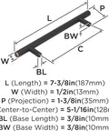 Top Shelf Pro Modern Oil Rubbed Bronze Cabinet And Drawer Pulls, 7-3/8in length, carbon steel, for kitchen upgrades.