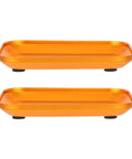 Aluminum Alloy Screw Trays Set Of 2 For Mechanics And RC Model Repairs Sleek Modern Design Parts Storage Bowls Rugged Small Parts Organizer For Workbench Versatile Tray For Sorting Screws And Tiny Tools, orange top view