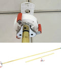Heavy Duty Smoke Detector Removal Tool With 3.3 Meter Aluminum Alloy Pole For Wireless Alarm Installation featuring ABS snap on head in use.