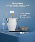 Dimensions of 10 Pack 4 Inch Remodel Recessed Light Housing Sets With Air Tight IC Rated Steel Can 120-277V TP24 Connector Included
