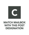 Label indicating compatibility for Locking Post Mount Mailbox To Lock Down Your Mail, Large White Finish With Concealed Locking Compartment.