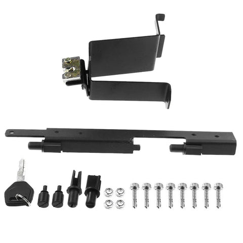 Heavy Duty Left Side Truck Toolbox For Chevy Silverado 1500 And Gmc Sierra 1500 black hardcase mounting hardware and accessories.