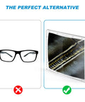 Premium 2 Pack Cheater Lenses For Welding Helmets With 2.0X Magnifying Power compared to regular glasses for better visibility.