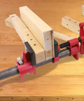 Three Quarter Inch Traditional Pipe Clamps For Woodworking And DIY Projects Incredibly Versatile And Easy To Assemble Workshop Clamp For Carpentry And Home Improvement The Go To Edge Gluing Clamp For Multi Piece Assemblies. 3/4-inch steel pipe clamp on wood edge glue-up
