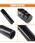 Heavy Duty Six Spline Lug Nut Key For Yanking Wheel Locks Built From Cold Forged Chromium Steel tough grip close-up view