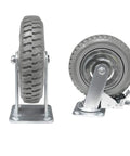 Heavy Duty Plate Casters Set 6 Inch Swivel Wheels With Brake Anti Skid 360 Degree Ball Bearing Castors side view