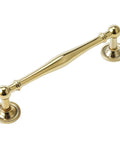 Premium Solid Brass Cabinet Pulls 5 Pack With 5 Inch Center Hole Gold Drawer Handles for kitchen cupboard furniture.