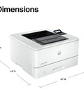 LaserJet Pro 4001N Black And White Printer for small teams with fast printing speeds, easy setup, and Ethernet connectivity.