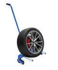 Heavy Duty 500 Lb Tire Dolly Adjustable Roller Cart with a tire, designed for 12 to 24 inch wheels, ideal for moving heavy loads.