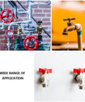 Heavy Duty Brass Ball Shut Off Valve For Water Heater Inlet Pipe Blocks Backflow With Smooth Turning Hose Barb Fit on display