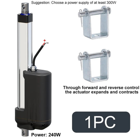 Rock Solid Electric Linear Actuator DC24V High Thrust 4000N Force 550mm Smooth Stroke showcasing actuator and mounting brackets.