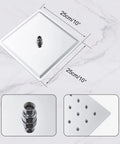 Rainfall Shower System With 10 Inch Chrome Shower Head And Handheld Sprayer Ceiling Mounted Faucet Set Solid Brass Body 304 Stainless Steel Nozzles