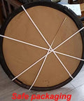 Generous 50 Inch Rustic Wood Lazy Susan Turntable For Dining Tables Featuring Smooth Glide Serving Tray Built Tough, safely packaged.