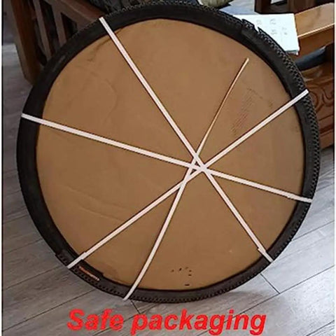 Generous 50 Inch Rustic Wood Lazy Susan Turntable For Dining Tables Featuring Smooth Glide Serving Tray Built Tough, safely packaged.