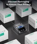 Money Counter Machine With Value Count And Counterfeit Detection For Dollar And Euro Bills, MT UV MG IR DD DBL HLF CHN displayed with packaging, discreet