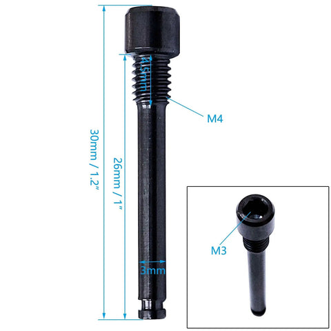 M4 Titanium Bolts For Bicycle Disc Brake Pads Threaded Pin Inserts And Screws Axle For Threaded Hydraulic Disk Calipers Lightweight