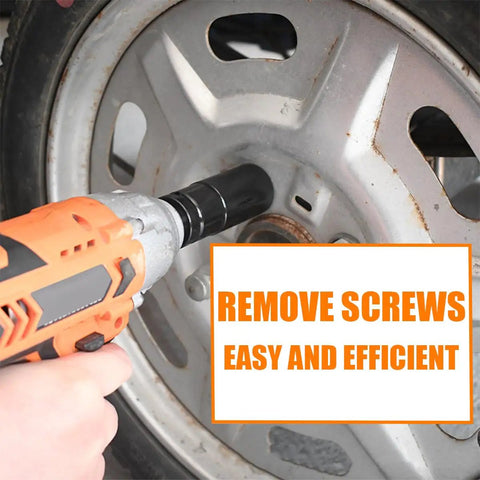 Make Quick Work Of Stubborn Wheel Locks With These 6 Plus 7 Point Spline Lug Nut Sockets A Rugged 2 Piece Tool Set in use.
