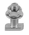 M8 Hammer Head Solar Screws Built From Top Shelf 304 Stainless Steel for secure mounting with hex nut design.