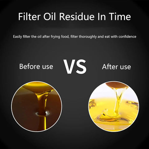 Huge 65 Liter Commercial Fryer Filter Machine Pump System Stainless Steel Oil Filtration Unit For Restaurant Kitchens Efficient Cooking Grease Separator Heavy Duty Mobile Cart Design oil before and after filtration comparison
