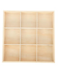 Top Notch Nine Section Wooden Underwear Drawer Organizer For Closet And Bedroom Keeps Your Socks And Lingerie Neatly Sorted With Space Saving Design For A Clean Setup, showing nine compartments.