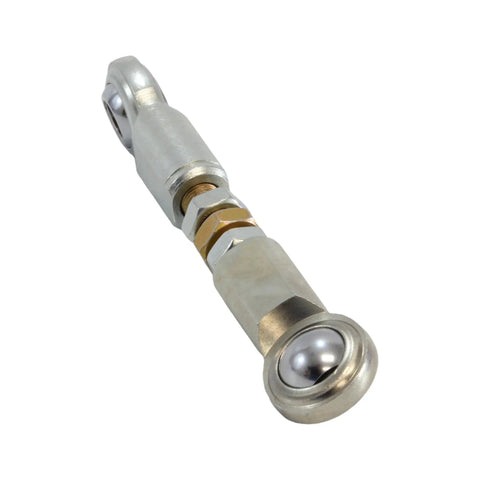 Top Shelf 3/8 Bore Heim Joint Adjustable Turnbuckle Crafted From Heat Treated 4130 Chromoly Steel with chrome plated ball.
