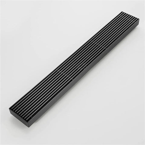 Top Notch Rectangular Linear Shower Drain Featuring Heavy Duty Stainless Steel Construction Removable Grate Hair Catcher Smooth Fast Drainage